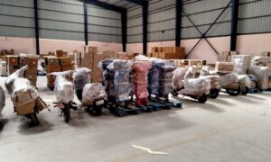 Bikes Packed neatly to be Relocated from Bangalore