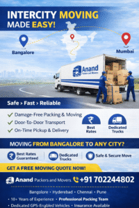 Intercity Packers and Movers in Bangalore