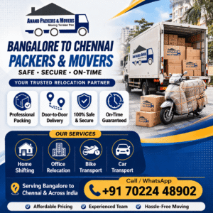 Packers and Movers Bangalore to Chennai