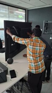80 television sets packed for relocation from Bangalore to KGF by Anand Packers and Movers