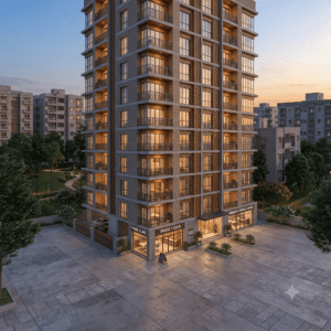 Bangalore apartment complex during a house shifting